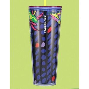 Starbucks 2023 Floral & Leaves Cold Cup Tumbler, 24oz, NEW